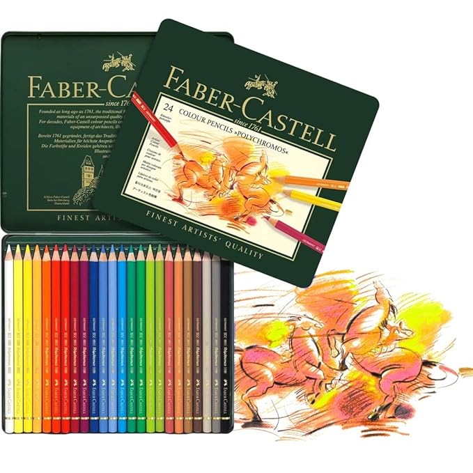 Faber-castell Polychromos Color Pencil Set-pack Of 24