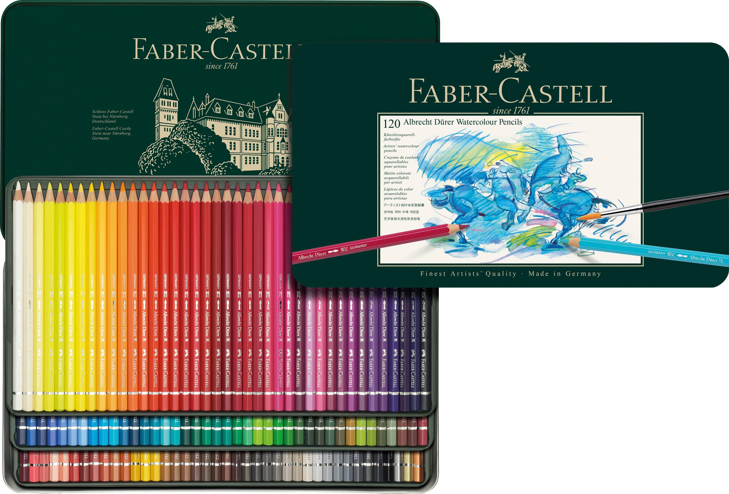 Faber-castell Albrecht D Rer Watercolor Pencils Tin: 120 Pieces