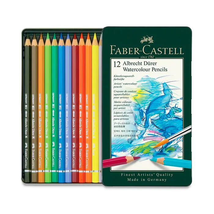 Faber-castell Albrecht Durer Watercolor Pencil Set - 12 Assorted Colors