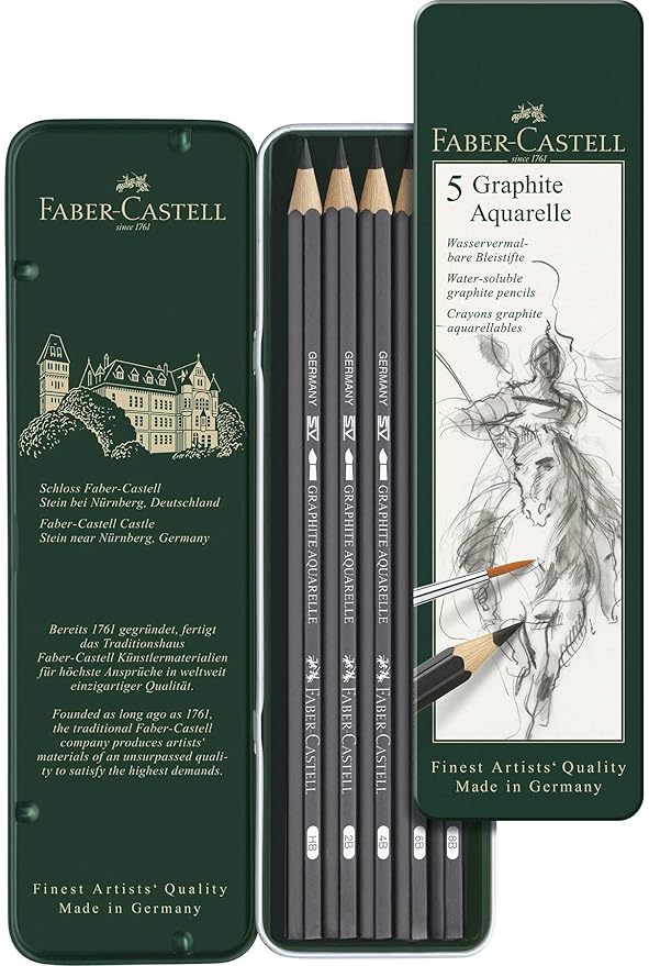 Faber-castell Graphite Aquarelle Pencil Set - Pack Of 5