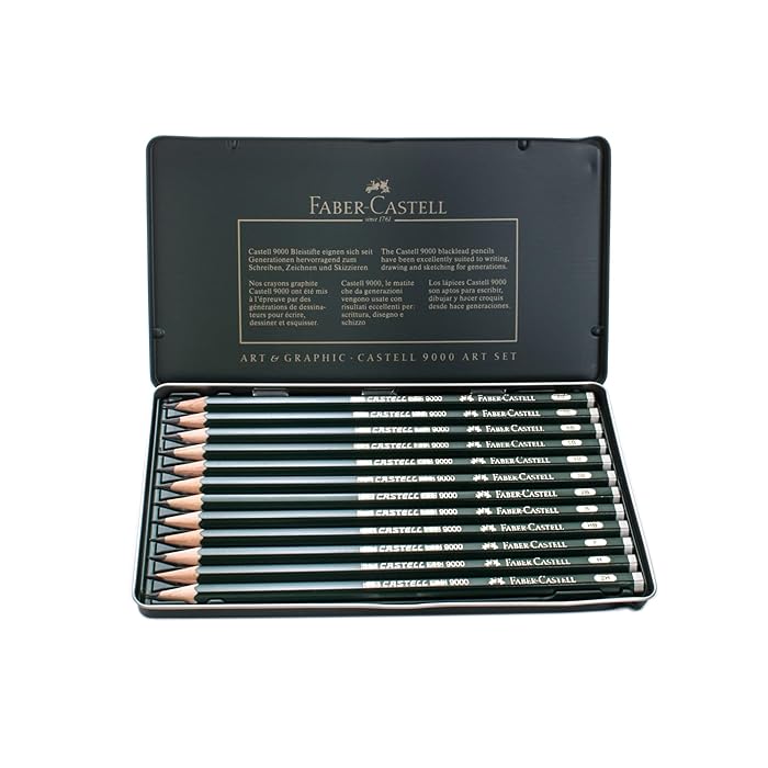 Faber-castell9000 Graphite Sketch Pencil Sets Art 8b - 2h Set Of 12