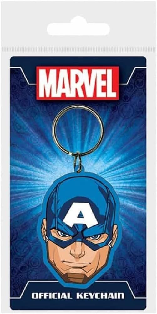 Captain America Rubber 6cm Keychain Keyring