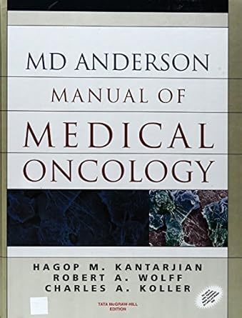 (old)md Anderson Manual Of Medical Oncology