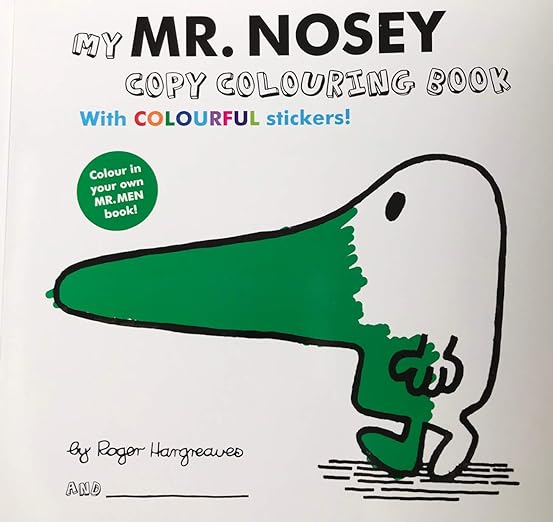 Mr Men - My Mr. Nosey Colouring Book With Colourful Stickers