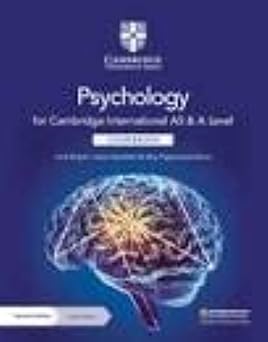 New Cambridge International As & A Level Psychology Second Edition Coursebook With Digital Access (2 Years)