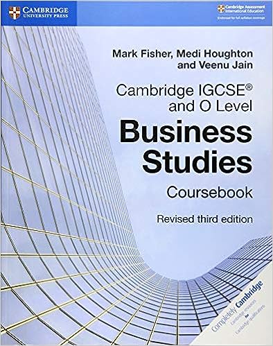 Cambridge Igcse And O Level Business Studies Revised Coursebook 3rd Edition (cambridge International Igcse)