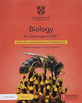 New Cambridge Igcse™ Biology English Language Skill For Biology Workbook With Digital Access (2 Years)