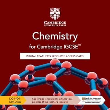 Cambridge Igcse™ Chemistry Digital Teacher's Resource Access Card (cambridge International Igcse)