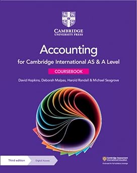 Cambridge International As & A Level Accounting Second Edition Coursebook