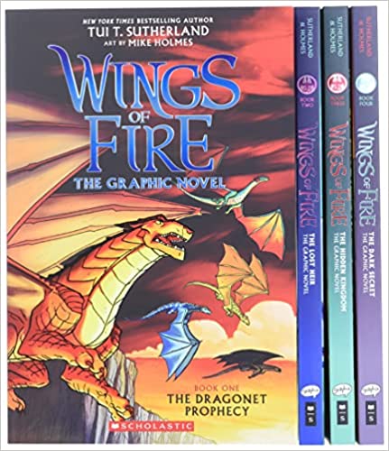 Wings Of Fire Graphix 4 Books Box Set (the Dragonet Prophecy The Lost Heir The Hidden Kingdom And The Dark Secret)