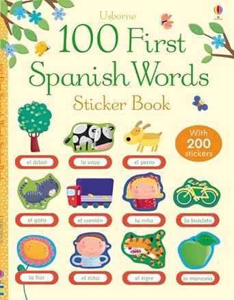 100 First Words In Spanish Sticker Book