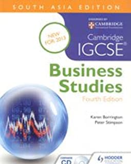Cambridge Igcse Business Studies, 4/e (sae)