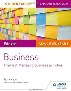 Edexcel As/a-level Year 1 Business Student Guide: Theme 2