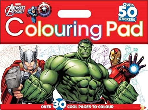 Pg:marvel Avengers Assemble Colouring Pad (bwd)