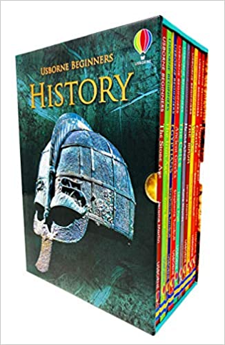 Usborne Beginners History 10 Books Collection Box Set Stone Age Iron Age Egyptians Ancient Greeks Romans Vikings Castles