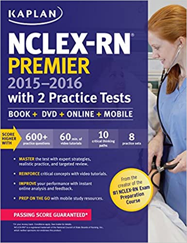 Nclex-rn Premier 2015-2016 With 2 Practice Tests With Dvd-rom