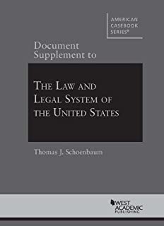 Document Supplement To The Law And Legal System Of The Us