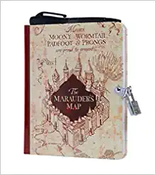 Harry Potter Marauders Map Invisible Ink Lock & Key Diary