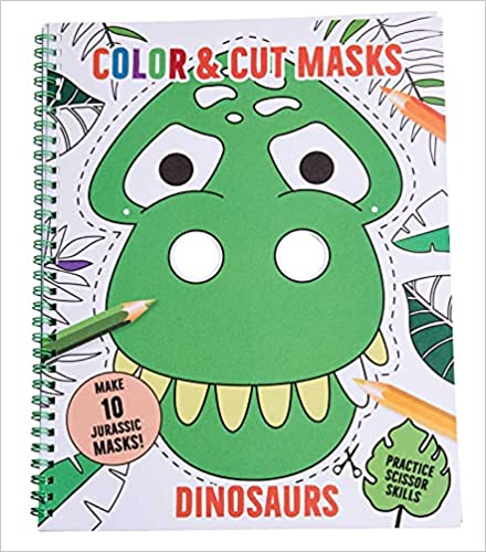 Color & Cut Masks: Dinosaurs: (origami For Kids, Art Books For Kids 4 - 8, Boys And Girls Coloring, Creativity And Fine Motor Skills)