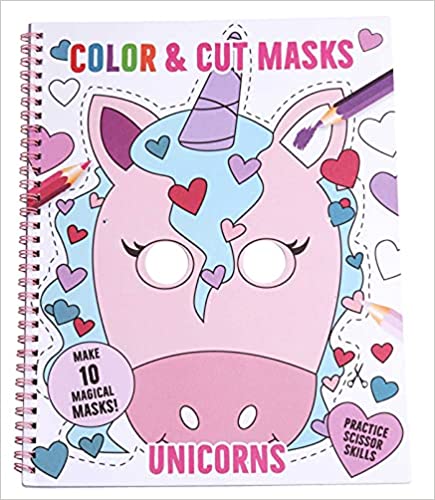 Color & Cut Masks: Unicorns: (origami For Kids, Art Books For Kids 4 - 8, Boys And Girls Coloring, Creativity And Fine Motor Skills) (iseek)