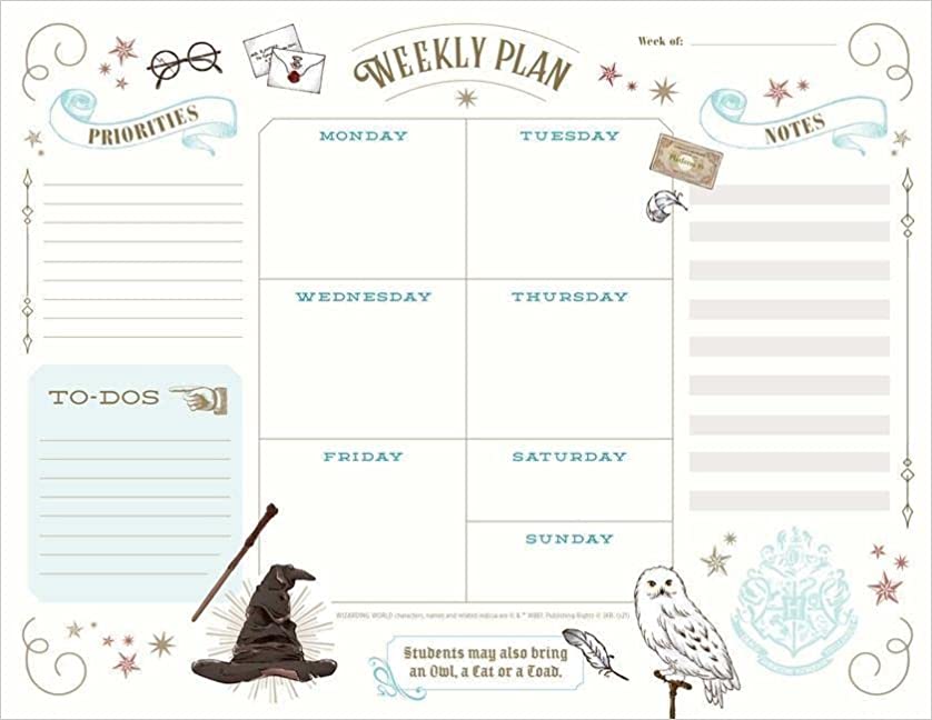 Harry Potter Weekly Planner Notepad