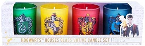 Harry Potter: Hogwarts Houses Glass Votive Candle Set: Set Of 4 (luminaries)