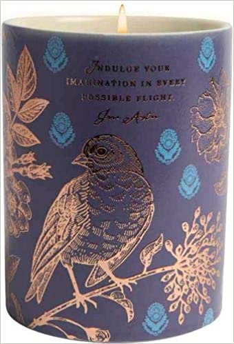 Jane Austen: Indulge Your Imagination Scented Candle (8.5 Oz.): [dark Blue Bird] [ceramic]