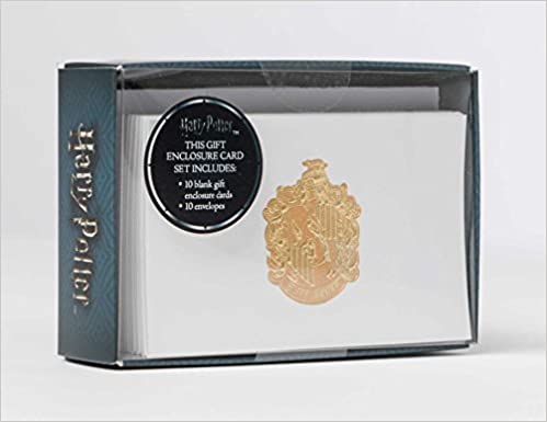 Harry Potter Hufflepuff Crest Foil Gift Enclosure Cards Set Of 10