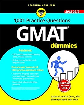 1,001 Gmat Practice Questions For Dummies | E