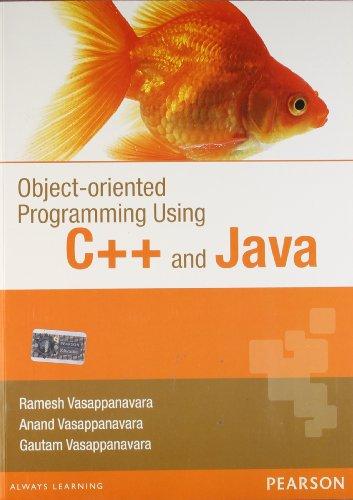 Object Oriented Programming Using C++ And Java