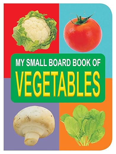 Vegetables Small Board Book For Children Age 0 - 2 Years- 12 Pages Board Book