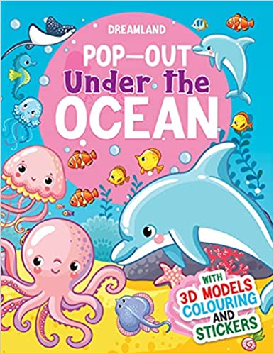Under The Ocean - Pop-out Book With 3d Models Colouring And Stickers For Children Age 4 -10 Years