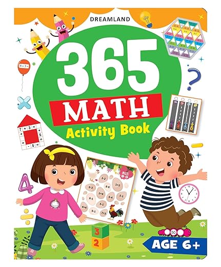 365 Maths Activity Book For Kids Age 6-8 Years With Interactive Activities And Math Exercises For Children
