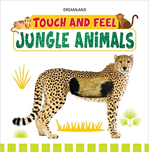 Jungle Animals Touch And Feel Book To Help Children Learn Different Textures Age 1 - 4 Years