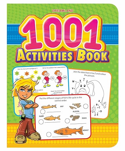 1001 Activities Book For Kids For Age 4+ With Exciting Activities Of Word Searches, Puzzles, Dot-to-dots, Mazes And Colouring