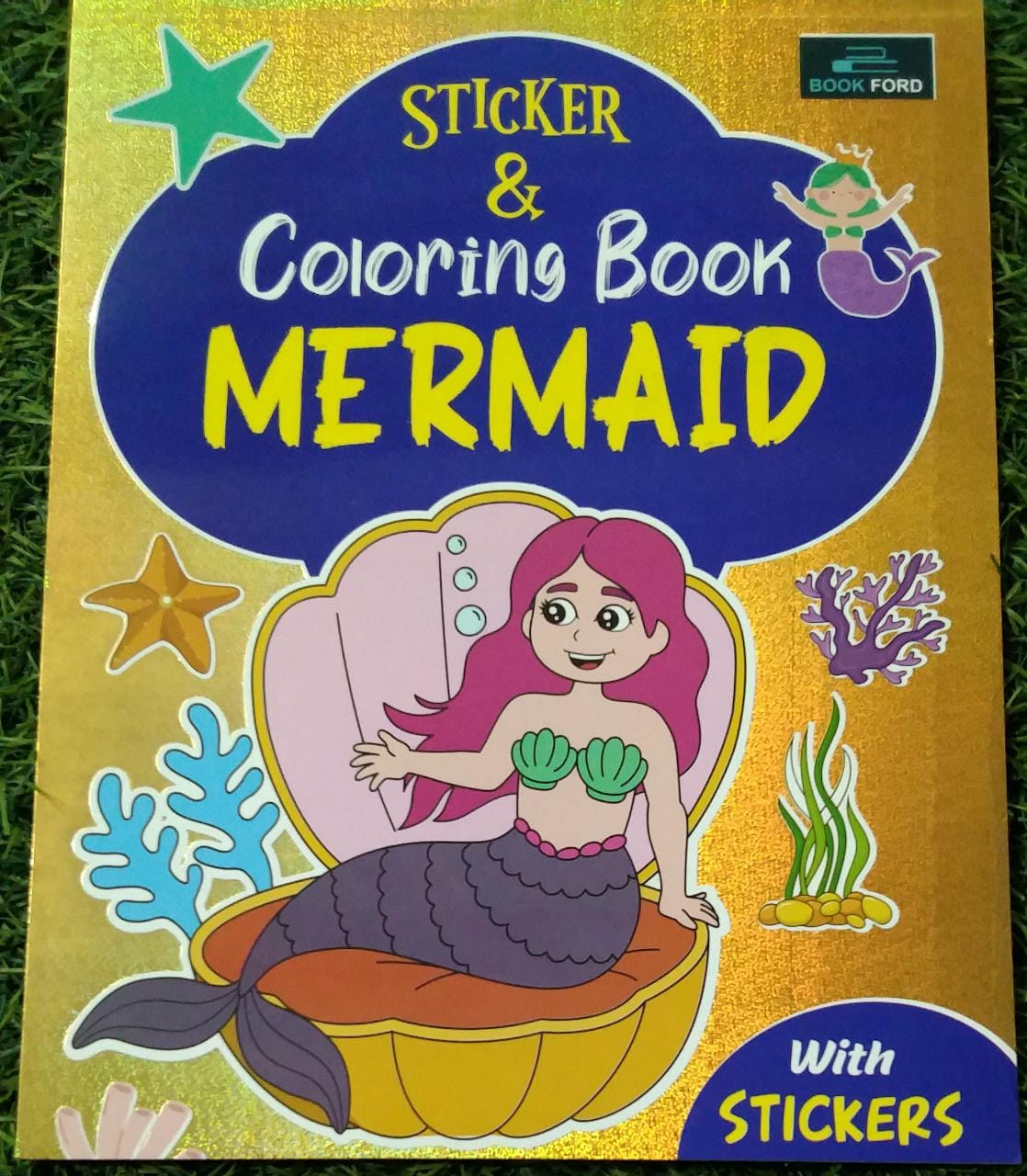 Sticker & Coloring Book Mermaid With Stickers