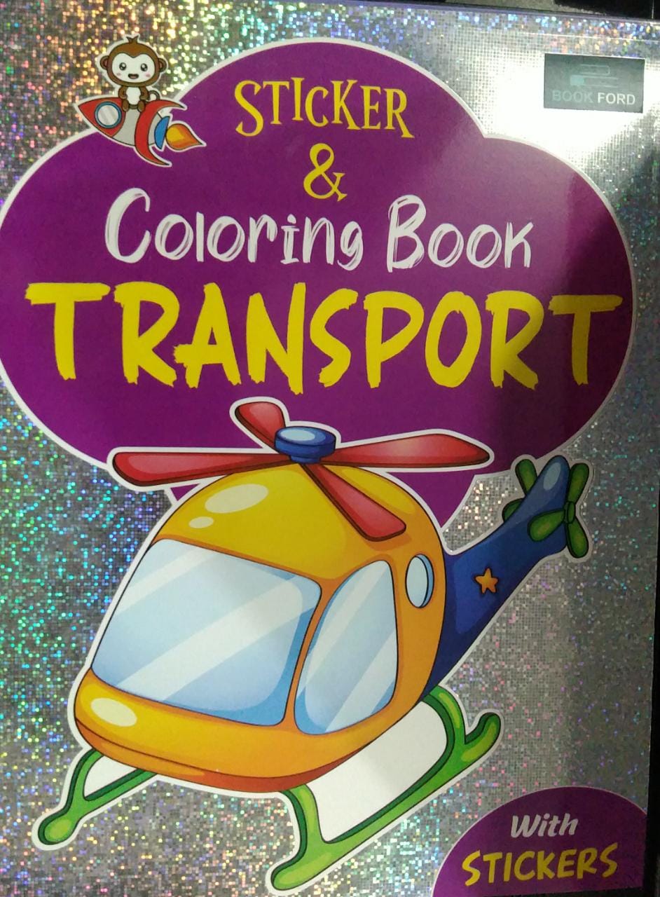 Sticker And Coloring Book Transport