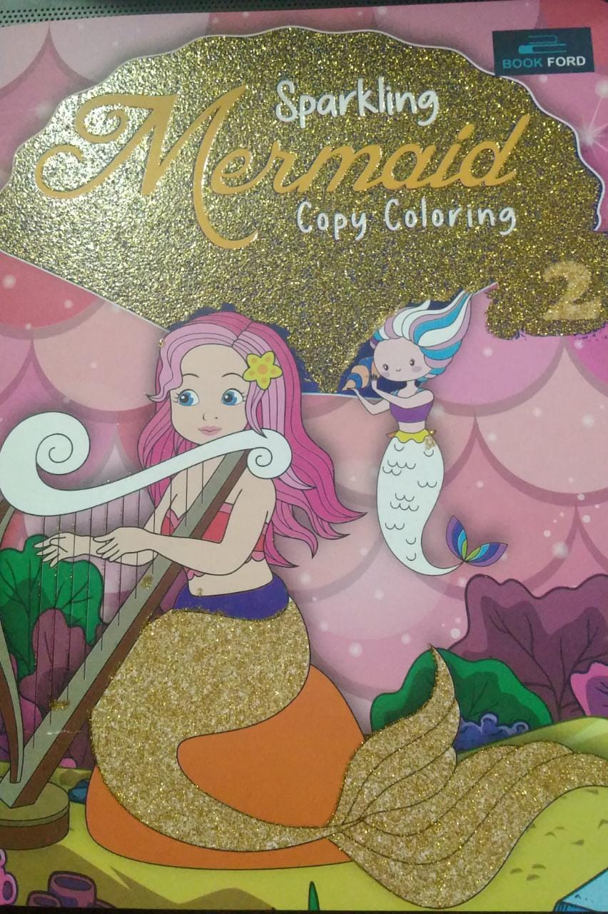 Sparkling Mermaid Copy Coloring