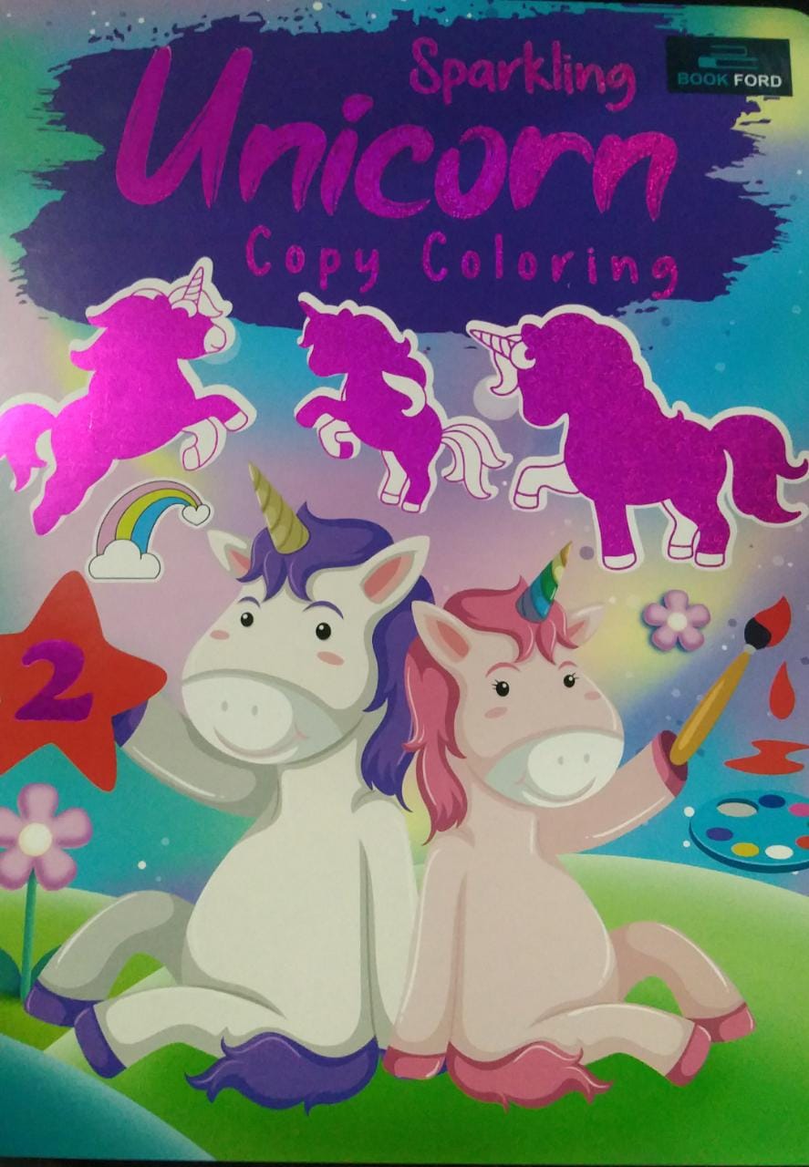 Sparkling Unicorn Copy Coloring