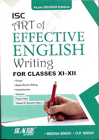Isc Art Of Effective English Writing For Classes Xi-xii