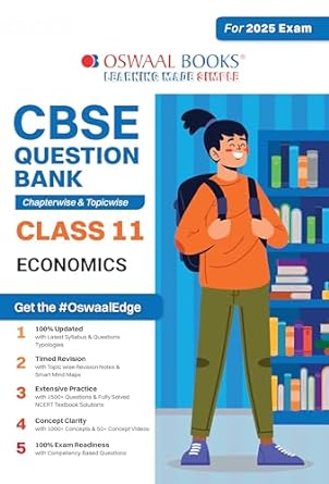 Oswaal Cbse Question Bank Class 11 Economics, Chapterwise And Topicwise Solved Papers For 2025 Exams