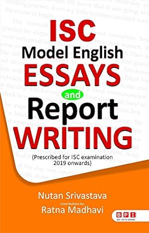 Isc Model English Essays And Report Writing- (for Class 3)