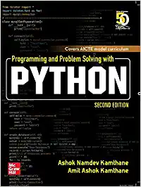 Programming And Problem Solving With Python