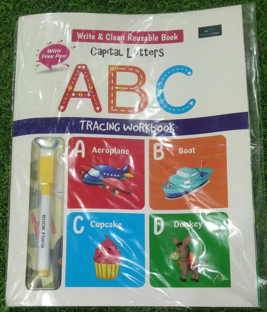 Write & Clean Reusable Book Capital Letters Abc Tracing Workbook