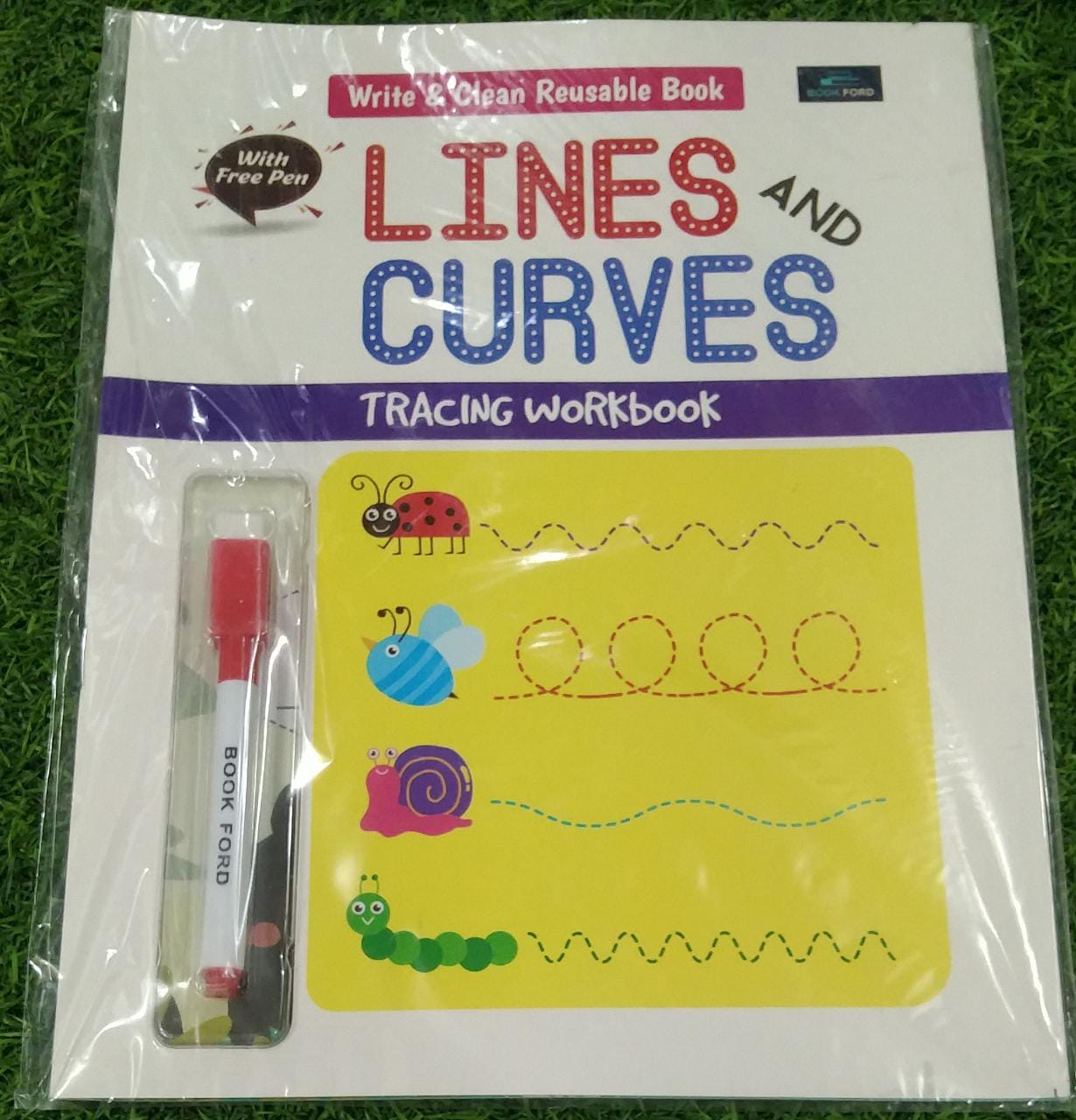 Write & Clean Reusable Book Lines And Curves Tracing Workbook
