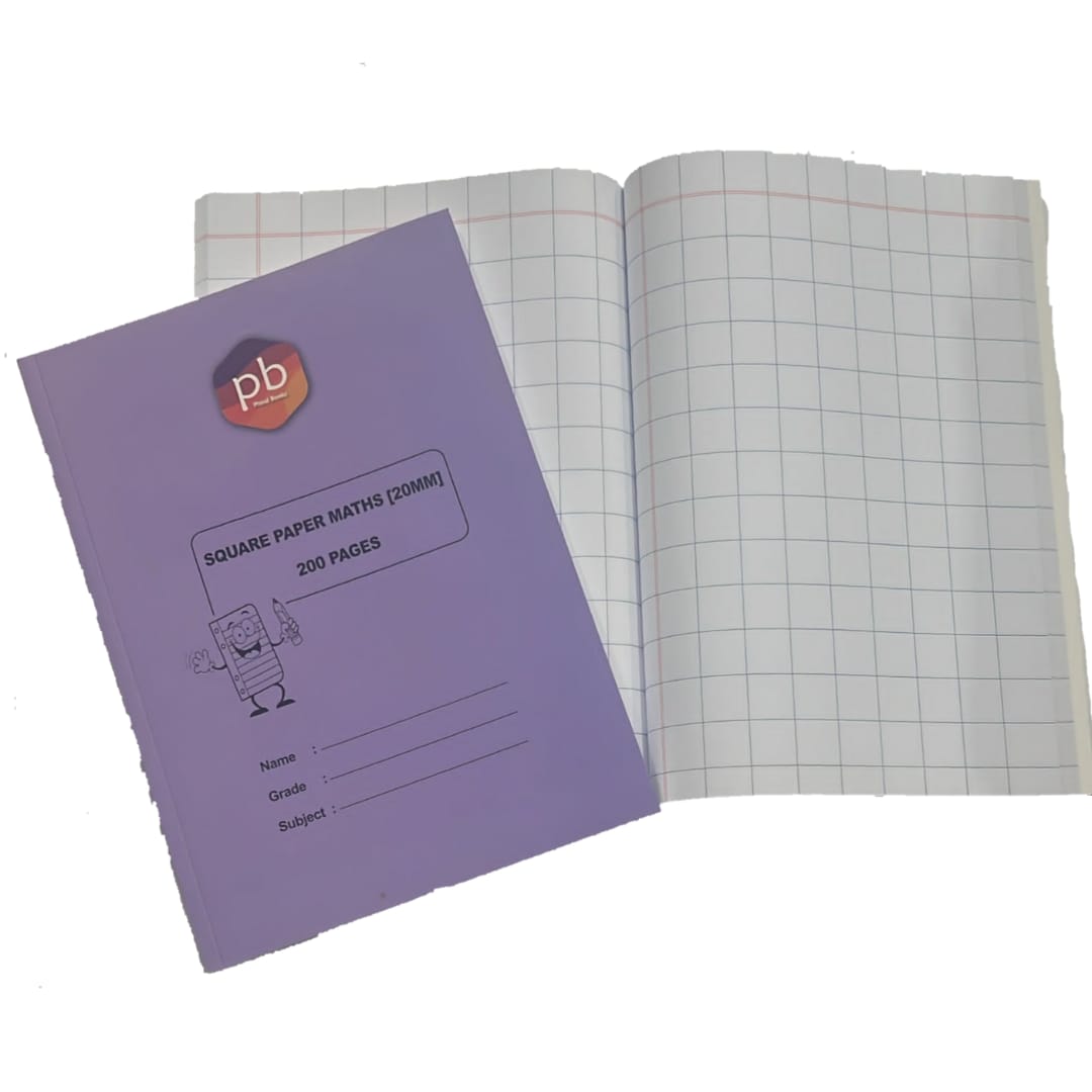 Pb A4 Notebook Set Of 3 Square Paper Maths (20mm) 200 Pages, 80 Gsm Paper, 250 Gsm Cover Gloss Finish