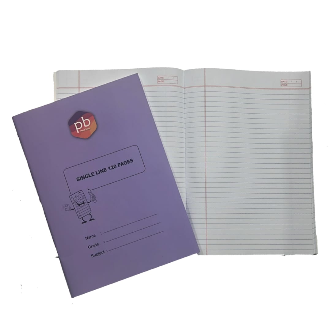 Pb A4 Notebook Set Of 3 Single Line 120 Pages 80 Gsm Paper, 250 Gsm Cover Gloss Finish