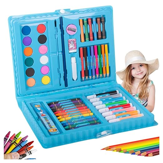 Toy Imagine Color Set For Kids Drawing Doodle Sketch Crayon Painting Water Paint Art Set Colour Kit. (color Set 68)