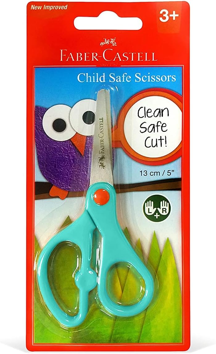 Faber-castell Child Safe Scissor 12.7 Cm In A Blister, Assorted Colours, F170120