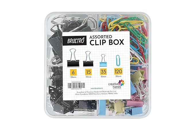 Brustro Clip Box Set Of 56 Binder Clips